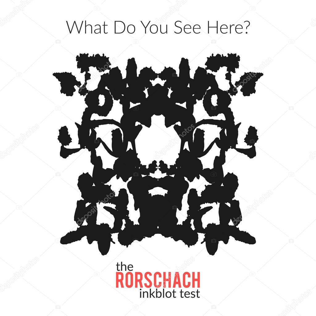 The rorschach inkblot test vector isolated variation for psychological test for psychologists