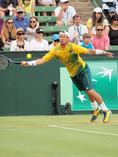 Jugador de tenis australiano Llayton Hewitt en un partido de Copa Davis — Foto de Stock