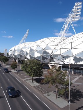 Aami Park futbol ve ragbi stadyumunun ve Kuğu sokak