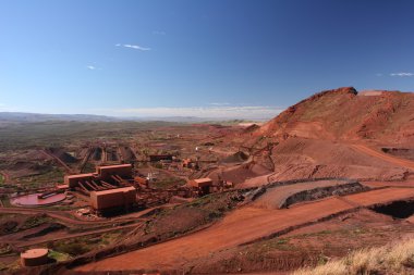Demir cevheri madenciliği işlemleri Pilbara bölgesi Batı Avustralya