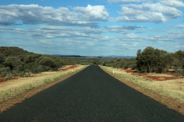 Ufuk Outback Pilbara bölgede yol 