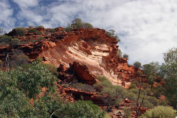 Rode rotsachtige kliffen en Nationaalpark Kalbarri West-Australië — Stockfoto