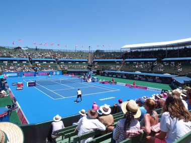 Kooyong Tenis Kulübü Merkezi sarayda sergi ve uygulama maç