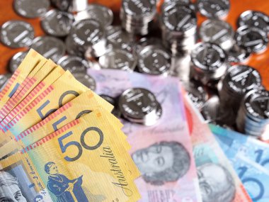 Çin Yuan banka notları odak arka plan dışında