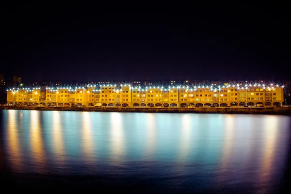 Irkutsk lâmpadas de luz da noite — Fotografia de Stock