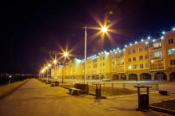 Irkutsk lâmpadas de luz da noite — Fotografia de Stock