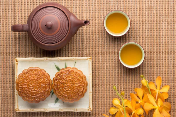 Kínai közép-őszi fesztivál élelmiszer. — Stock Fotó