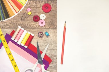 Moda Tasarımcısı Studio ekipmanları ile işyeri