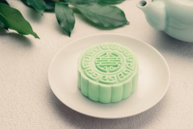 Karlı cilt mooncake.