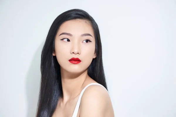 Schöne Asiatische Frau Mit Schönheit Gesicht Make — Stockfoto