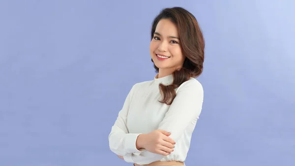 Hermoso Retrato Femenino Media Longitud Joven Mujer Emocional Las Emociones —  Fotos de Stock