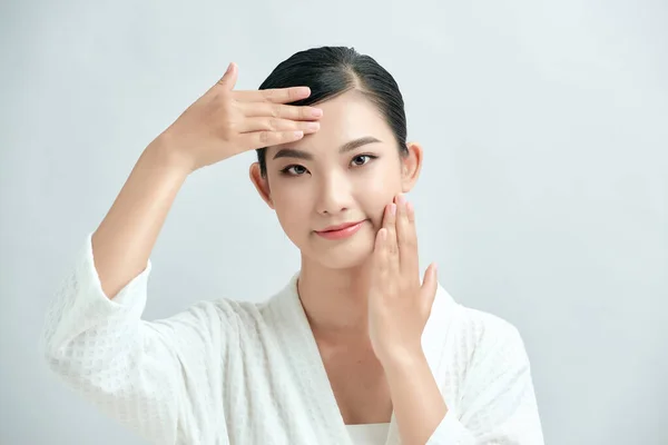 Schönheit Frau Gesicht Natürliche Make Gesunde Schönheit Haut Kosmetisches Konzept — Stockfoto