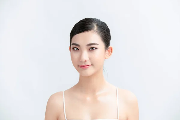 Beauté Asiatique Visage Jeune Belle Femme Peau Naturelle Maquillage — Photo