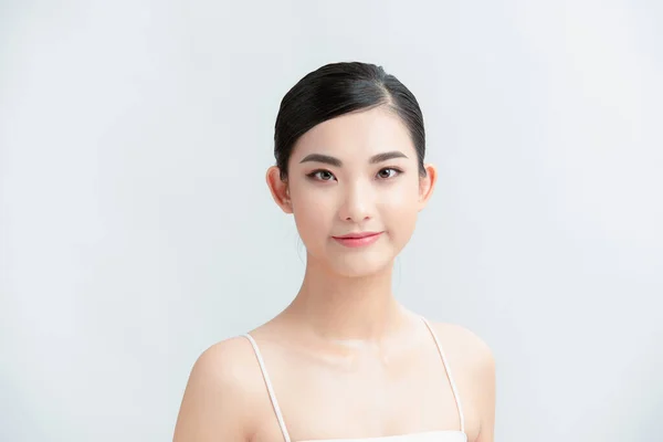Belle Jeune Asiatique Femme Avec Propre Frais Peau Look — Photo