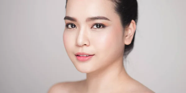 Beauty Konzept Asiatisch Hübsch Frau Mit Perfekt Haut Looking Camera — Stockfoto