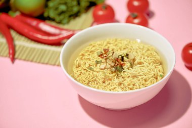 Seramik kase yatay Ramen erişte çorbası