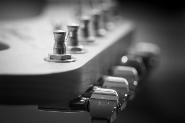 Gitar sap kafası yakın çekim