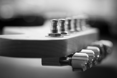 Gitar sap kafası yakın çekim