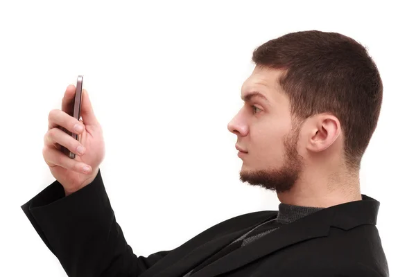 Businessman with phone — Stock Photo, Image