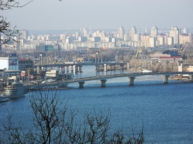 Kiev ve Dinyeper Nehri Panoraması.