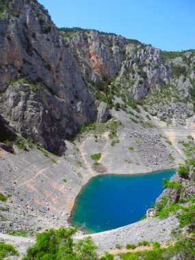 Blue Lake in Croatia. clipart