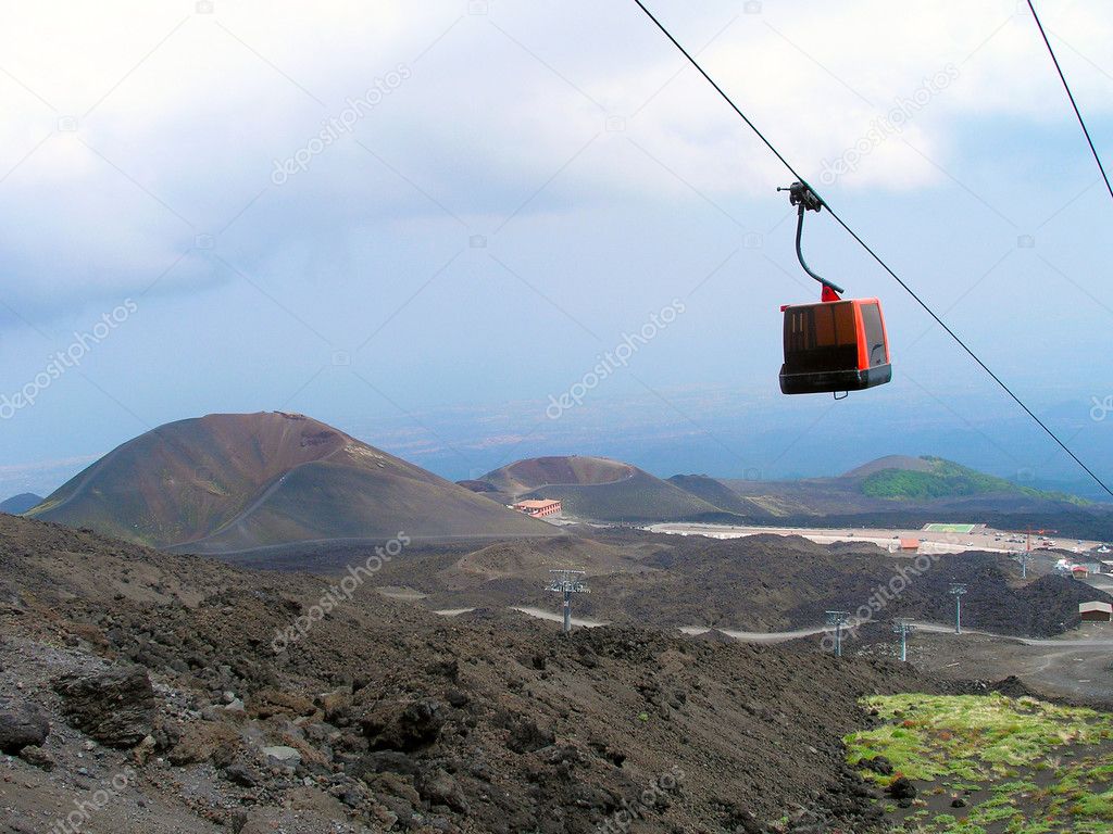 The cable car to Mount Etna.