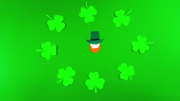 Grußkarte Zum Patrick Day Der März Gefeiert Wird Irischer Kultururlaub — Stockvideo