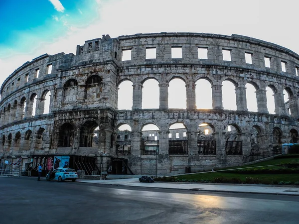 Pula Hırvatistan Haziran 2019 Hırvatistan Iyi Korunmuş Simgelerinden Biri Olan — Stok fotoğraf