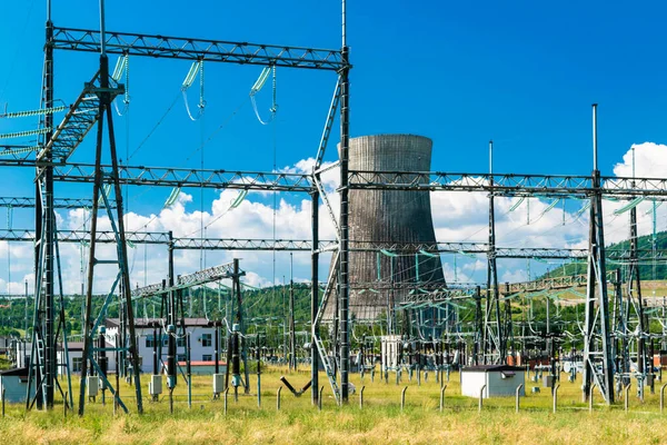 Power plant in Montenegro, Europe. Industrial facility for the generation of electric power. Concept of electrification and dependence of the population on the supply of electricity.