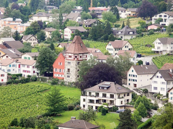 Casas de cidade Vaduz . — Fotografia de Stock