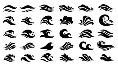 Beyaz Patlama ve Duman Simgesi Biçimlendirilmiş Patlama ve Bulut Siluetlerini Animasyon ve Tasarım İçin Siyah Arkaplanda Ayarladı