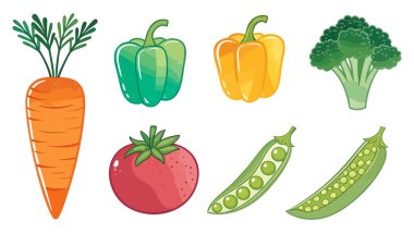 Renkli Karışık Sebzeler Resim Simgeleri