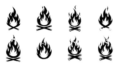 Ateş Alevleri Çizimleri Sanatı - Ahşap Yanan Ateş Çizimleri