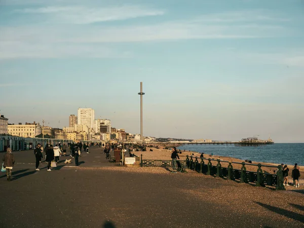 Brighton Stad Och Stenstrand Res Storbritannien — Stockfoto