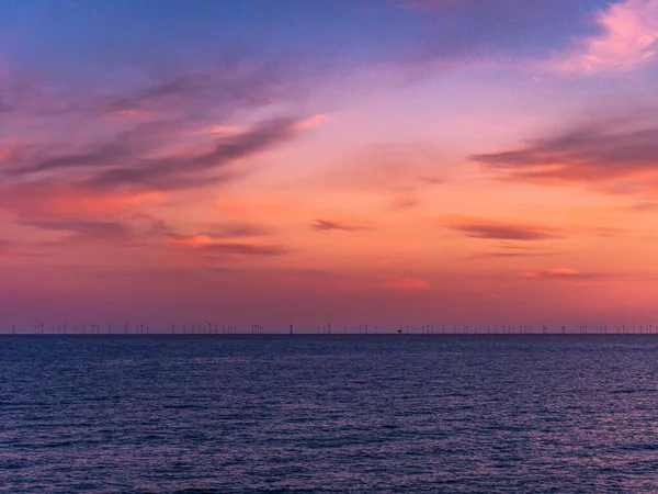 海上背景的黄昏 — 图库照片