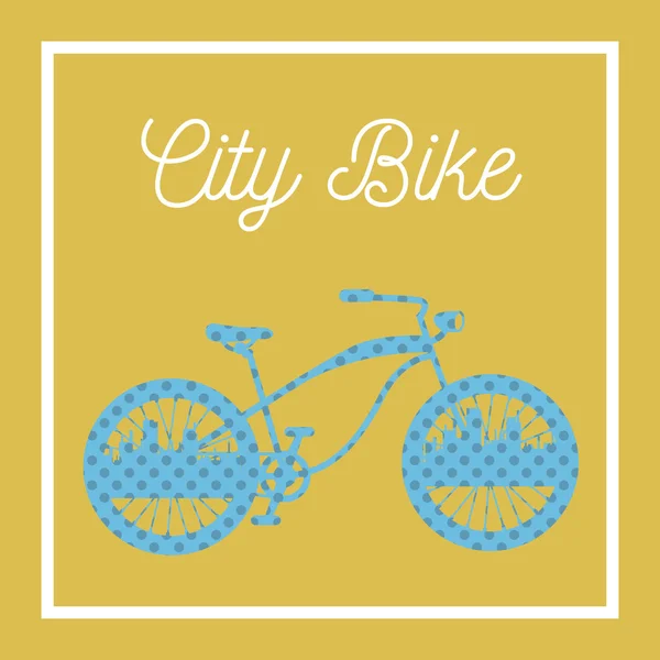 Ciudad Bicicleta. Fondo de bicicleta vintage. Ilustración vectorial — Vector de stock