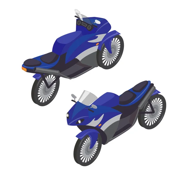 Sportfahrrad. Isometrischer Transport. modernes Kraftfahrzeug. Vektorillustration — Stockvektor