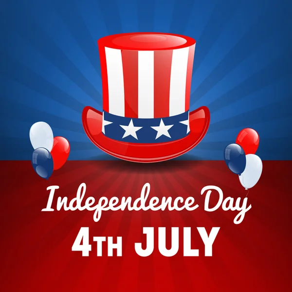 Dia da Independência Americana. 4 de Julho USA Holiday. Fundo do Dia da Independência. Ilustração vetorial — Vetor de Stock