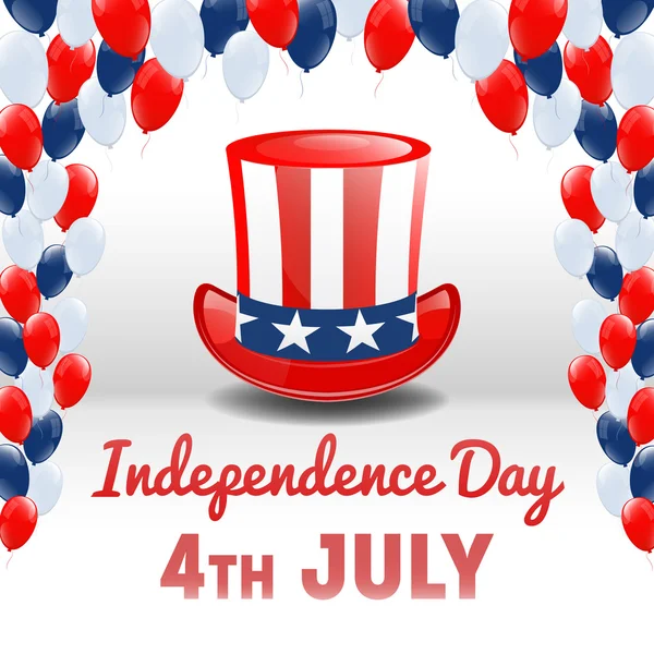 Dia da Independência Americana. 4 de Julho USA Holiday. Fundo do Dia da Independência. Ilustração vetorial — Vetor de Stock
