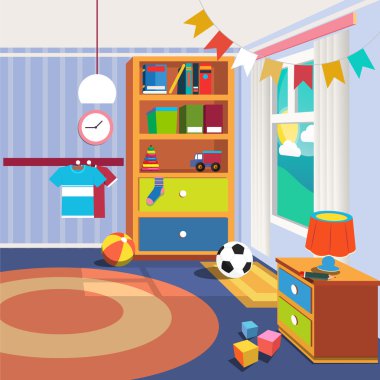 Mobilya ve Oyuncakile Çocuk Yatak Odası İç
