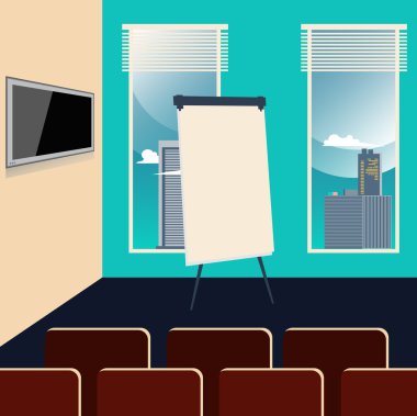 Sandalye, Tv seti ve Yönetim Kurulu ile Konferans Salonu İç