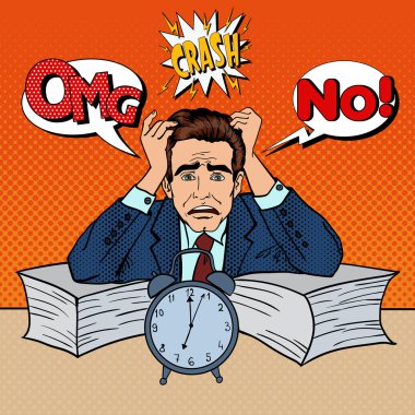 Stresli İşadamı Evraklar'a Battı. Pop Art