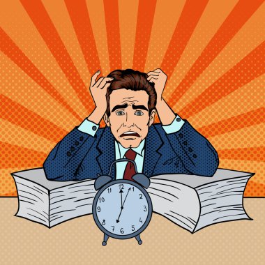 Stresli İşadamı Evraklar'a Battı. Pop Art