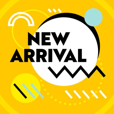 Sosyal Medya Pazarlama Reklamcılığı için Yeni Gelen Afişi. Yeni Teklif, Hafta sonu Alışveriş, İndirim ve Renkli Kart