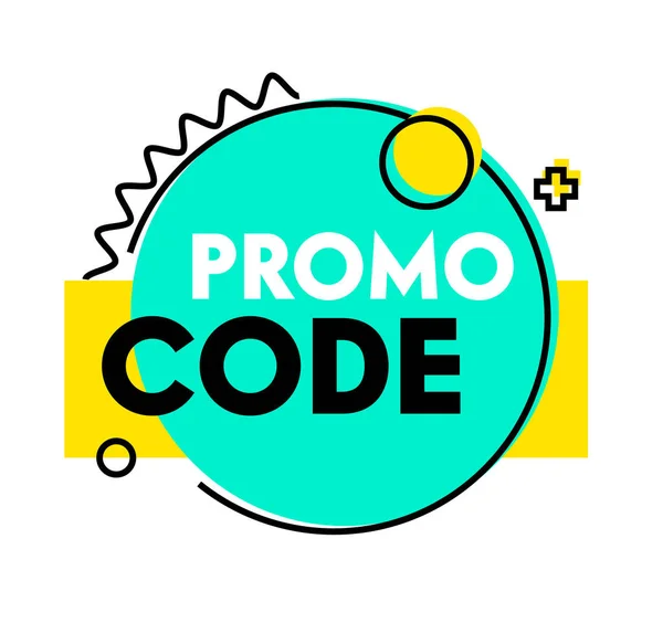 Promo kód banner jednoduchého abstraktního designu, propagační plakát, dárkový kupón nebo poukaz. Digitální certifikát Promocode — Stockový vektor