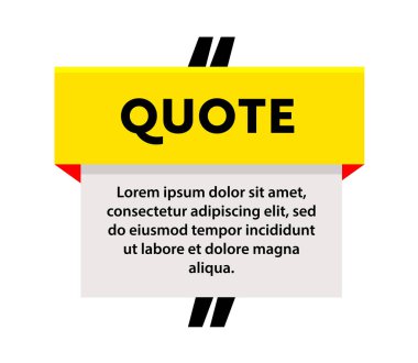 Alıntı, Mesaj ya da Not Yer ile Çerçeve ya da Banner 'dan alıntı yap. Modern Stil Konuşma Kabarcık Kutusu Şablonu. Yaratıcı Poster
