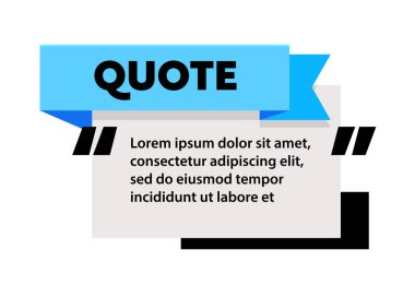 Mesaj ve Mesajlar için Kutu Çerçevesi. Metin Bilgi Tasarımı için Boş Şablon. Alıntı Baloncuk Günlük Sembolü, Alıntı