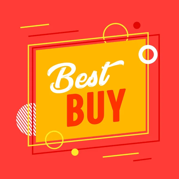 Best Buy Banner für Digital Social Media Marketing Advertising. Sale, Hot Offer, Weekend Shopping oder Discount — Stockvektor