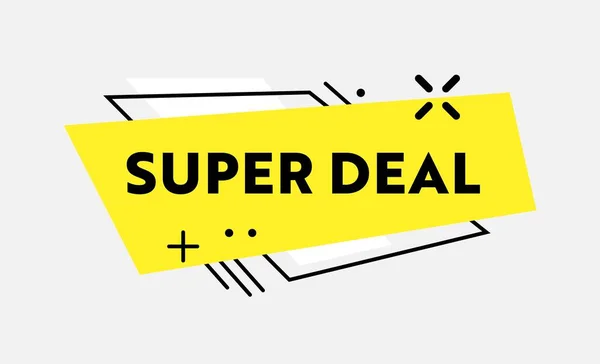 Super Deal Sale Banner for Price Off Digital Social Media Advertising. Новое предложение, покупки, скидки, Sale Ad Card — стоковый вектор
