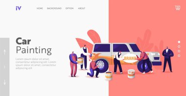 Karakterler Araba Boyama, Havalı Fırçalama, Değişen Tekerlek İniş Şablonu. Otomobil Değiştirme Servisi